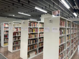 several book stacks are shown, with a portrait of Rod MacFarquhar at the top of the stacks